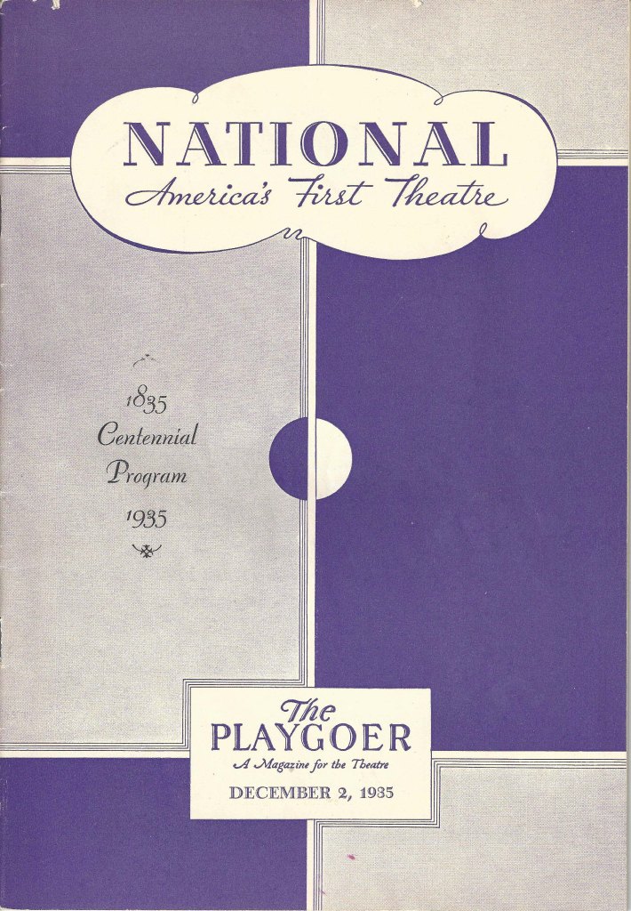 The front of The National Theatre's centennial program.